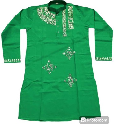 Wbcraft Men Embroidered Ethnic Dress Kurta(Green)