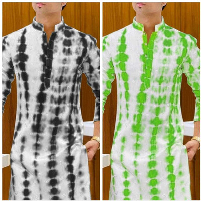 click n buy Men Embroidered Straight Kurta(Multicolor)