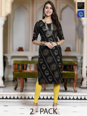 Moda Rapido Women Printed A-line Kurta(Multicolor)