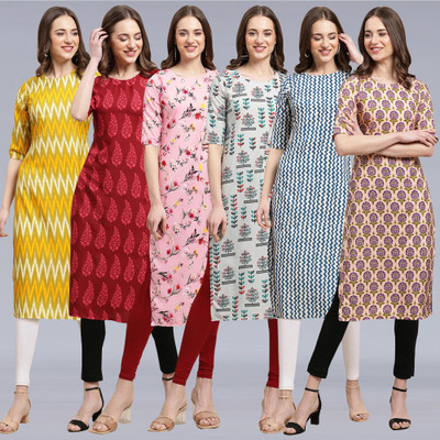 1 Stop Fashion Women Printed A-line Kurta(Multicolor)
