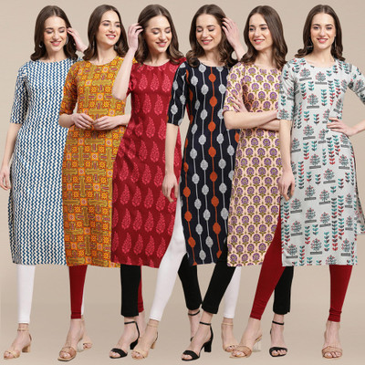 EthnicBasket Women Printed A-line Kurta(Multicolor)