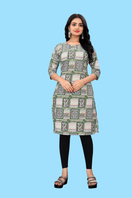 Tulsii Fab Women Printed Anarkali Kurta(Multicolor)