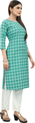 MARIDI FASHION Women Self Design Straight Kurta(Blue)