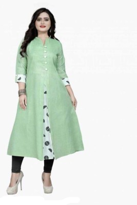 Caitri Retail Women Self Design A-line Kurta(Light Green)