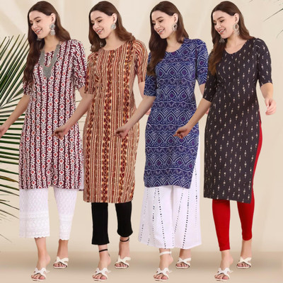 EthnicBasket Women Printed A-line Kurta(Multicolor)
