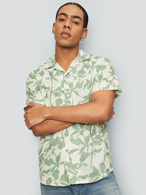 MAX Men Printed A-line Kurta(Green)