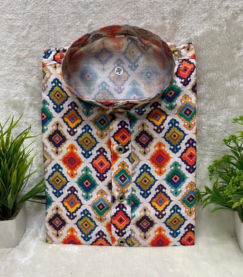 FOXDX Men Printed A-line Kurta(Multicolor)