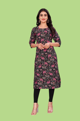 Tulsii Fab Women Printed Anarkali Kurta(Multicolor)