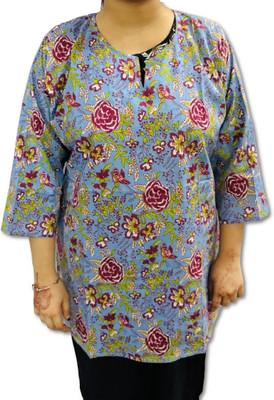 Abduenterprise Girls Floral Print A-line Kurta(Multicolor)