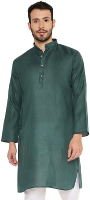 MAHARAJA Men Solid Straight Kurta(Dark Green)