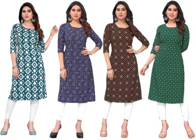 Hiral Women Printed Straight Kurta(Multicolor)