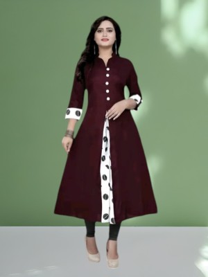 Suhani Fashion Women Printed A-line Kurta(Maroon)