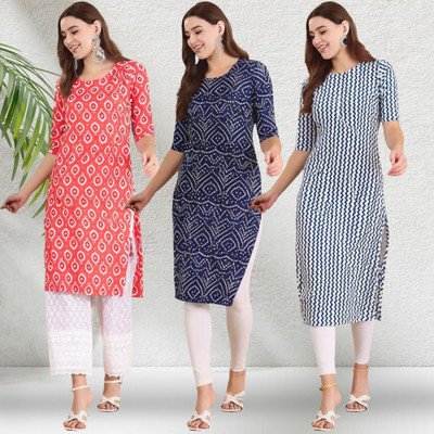 1 Stop Fashion Women Printed A-line Kurta(Multicolor)
