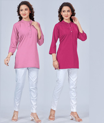 SPGR Women Solid Straight Kurta(Multicolor)