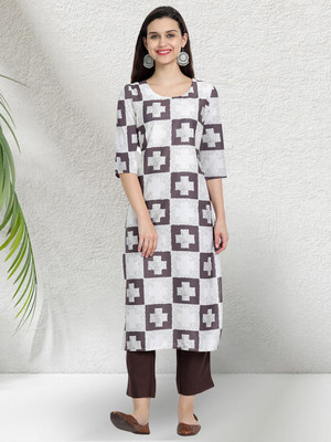 1 Stop Fashion Women Printed A-line Kurta(Red)