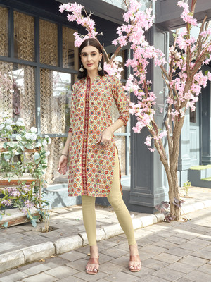 ANOUK Women Printed Straight Kurta(Multicolor)