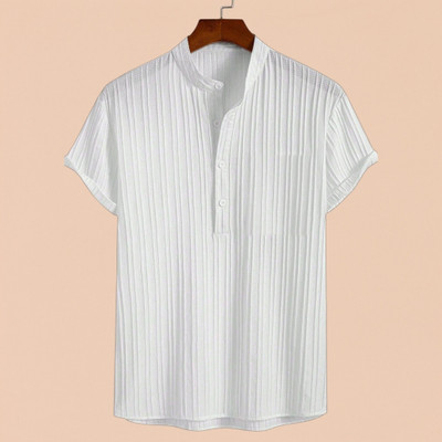 Look Trendy Men Self Design Straight Kurta(White)