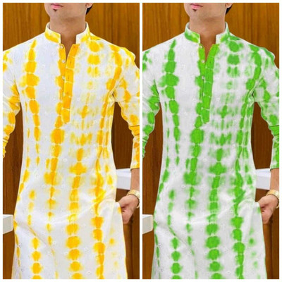 click n buy Men Embroidered Straight Kurta(Multicolor)