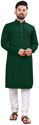 CRYSTALREVENUE Men Kurta Pyjama Set