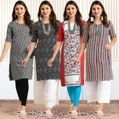 1 Stop Fashion Women Printed A-line Kurta(Multicolor)