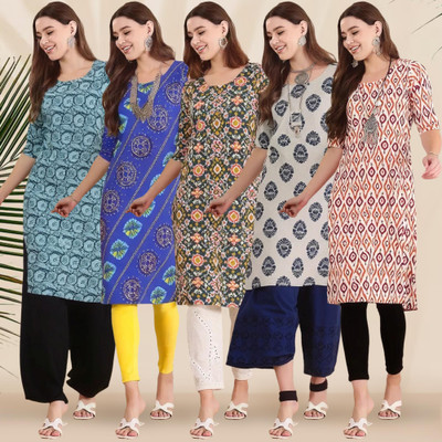 EthnicBasket Women Printed A-line Kurta(Multicolor)