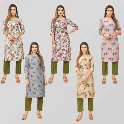 KETAKI FASHION Women Printed Straight Kurta(Multicolor)