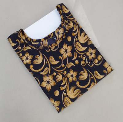 KNG TEXTILE Women Printed Straight Kurta(Blue, Beige)