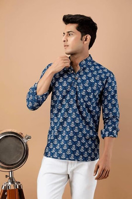 JENJEE Men Printed A-line Kurta(Multicolor)
