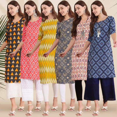 EthnicBasket Women Printed A-line Kurta(Multicolor)