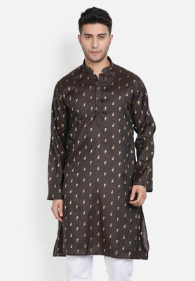ARMAAN ETHNIC Men Printed Straight Kurta(Brown)