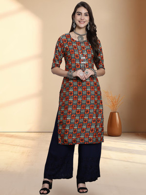 1 Stop Fashion Women Printed A-line Kurta(Red)