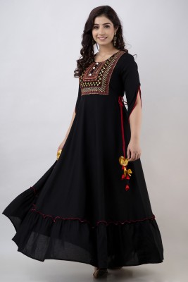 jaipurite Anarkali Gown(Black)