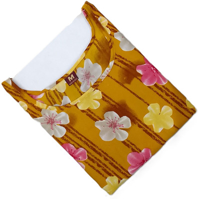 DB COLLECTION Women Printed A-line Kurta(Yellow)