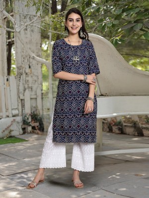 1 Stop Fashion Women Printed A-line Kurta(Multicolor)