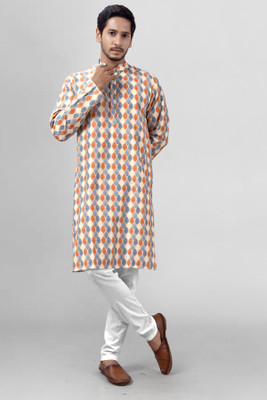XEPON Men Printed Straight Kurta(Multicolor)