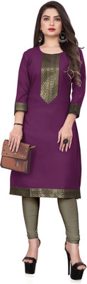Vasudha Fashion Hub Women Printed Anarkali Kurta(Purple)