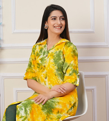 Lee Ropa Women Dyed/Ombre A-line Kurta(Multicolor)