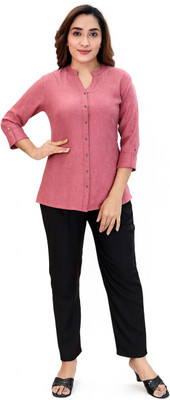 VieApparels Women Solid Straight Kurta(Red)