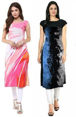 Jiya Enterprise Women Printed A-line Kurta(Multicolor)