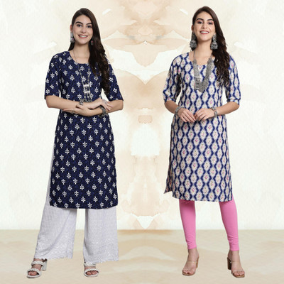 Moda Rapido Women Printed A-line Kurta(Multicolor)