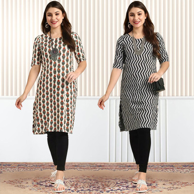 EthnicBasket Women Printed A-line Kurta(Multicolor)