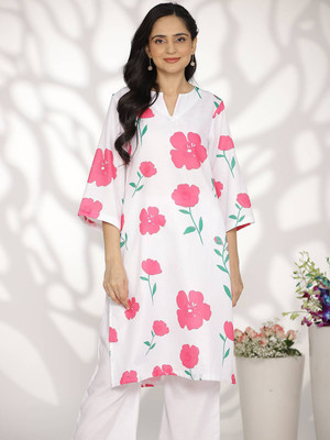 LetsDressUp Women Floral Print Ethnic Dress Kurta(Multicolor)