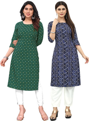 MARIDI FASHION Women Self Design Straight Kurta(Multicolor)