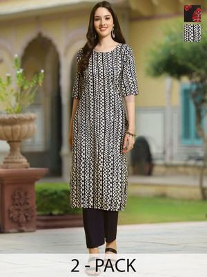 Moda Rapido Women Printed A-line Kurta(Multicolor)