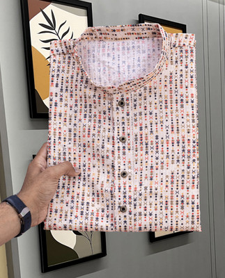 MOXTE Men Printed Straight Kurta(Multicolor)