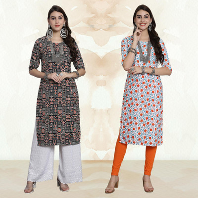 Moda Rapido Women Printed A-line Kurta(Multicolor)