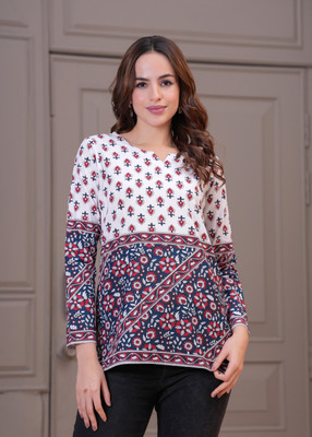 Divine Tatva Casual Printed Women Multicolor Top