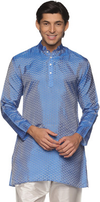 Sethukrishna Men Self Design A-line Kurta(Blue)