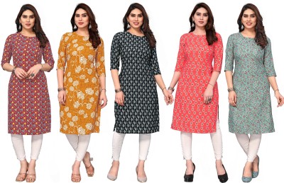 KILLARI Women Printed Straight Kurta(Multicolor)