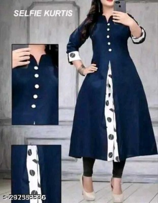 Suhani Fashion Women Printed A-line Kurta(Blue)